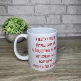 Vicces hóvirágos feliratos bögre