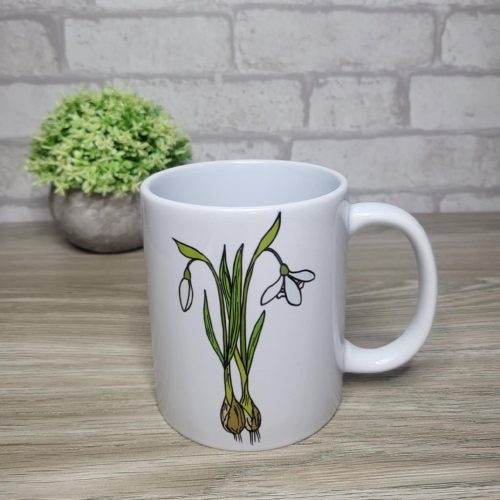 Vicces hóvirágos feliratos bögre