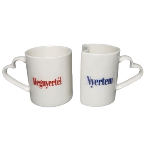 Megnyertél – Nyertem páros szíves fülű bögre