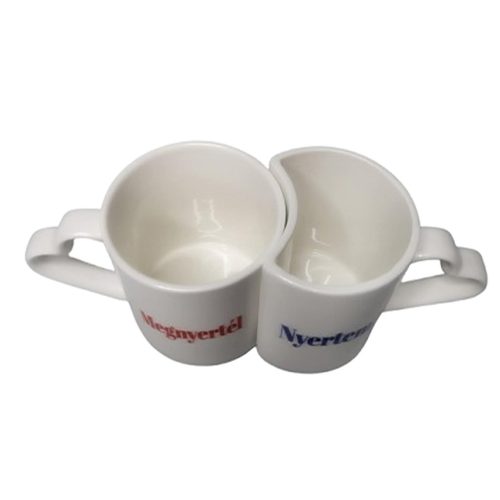 Személyre szabható szíves fülű páros bögre