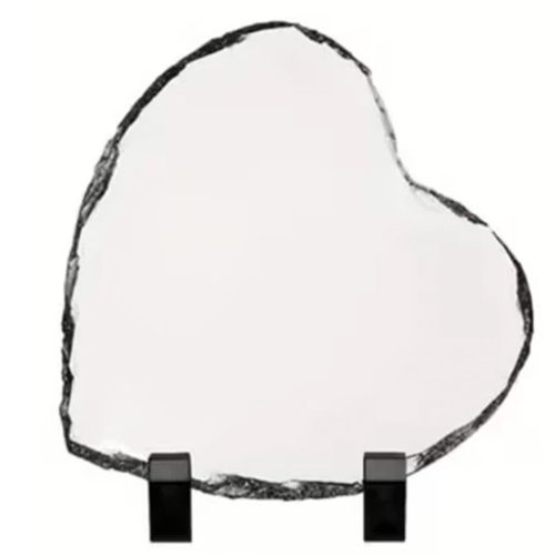 Személyre szabható szív alakú kőlap tartóval